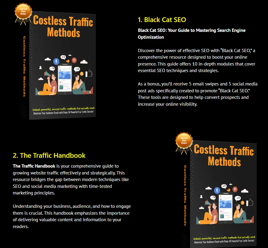 Costless Traffic Method Bonuses