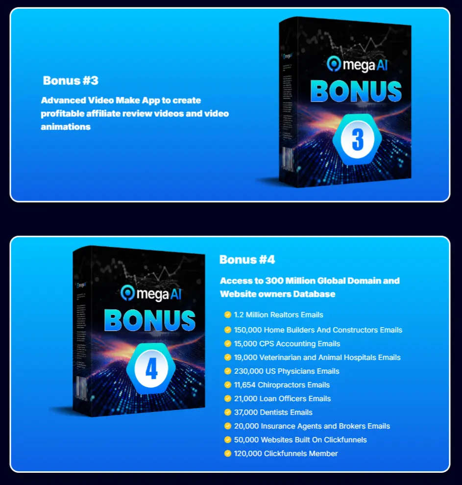 Bonuses with omega ai Review