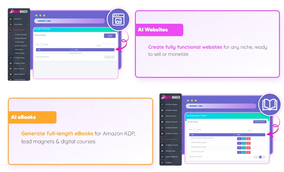 ai website with aidigimaker