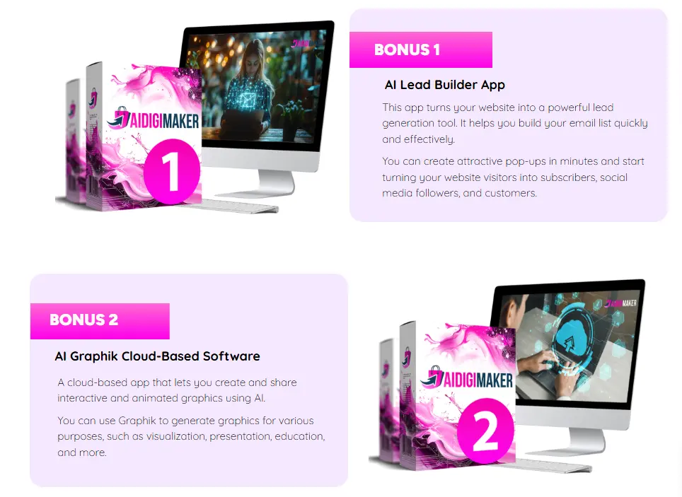 aidigimaker Bonuses