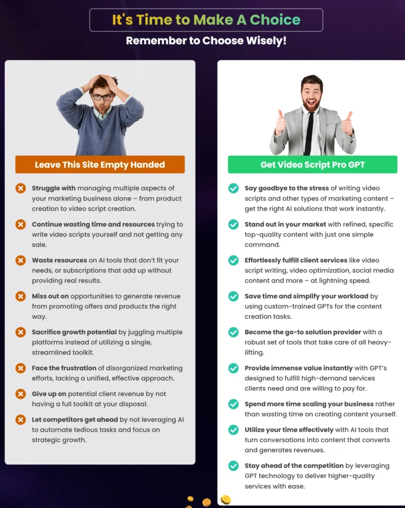 Video Script Pro GPT vs other
