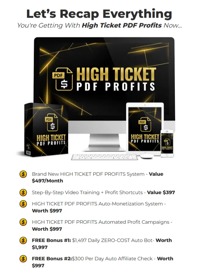 HIGH TICKET PDF PROFITS