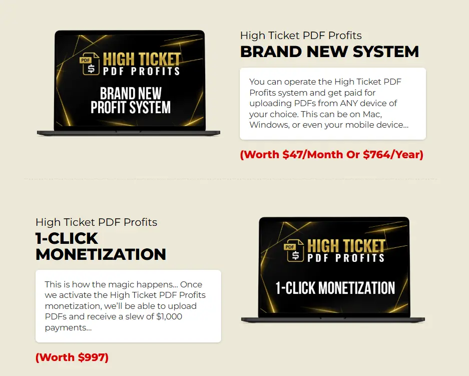 is HIGH TICKET PDF PROFITS good