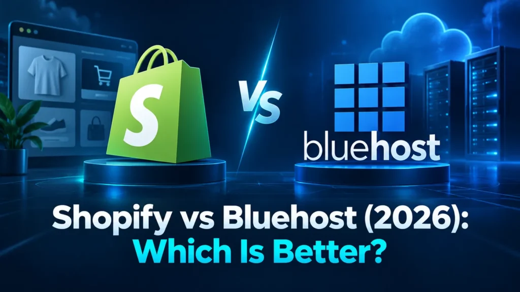 Shopify vs Bluehost 2026 comparison