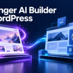 AI-generated editorial cover comparing Hostinger AI Builder and WordPress