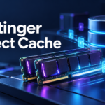 Hostinger Object Cache editorial cover with memory modules and database stack