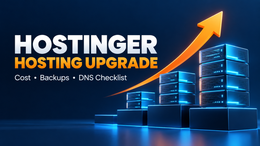 Hostinger hosting upgrade guide covering cost, backups and DNS checklist