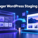 AI-generated Hostinger WordPress Staging Guide cover with testing and production workspaces