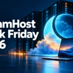 DreamHost Black Friday deal 2026 guide with laptop and server racks