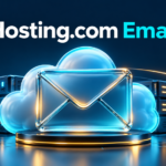 Hosting.com Email feature image with glass envelope, cloud and server hardware