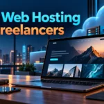 Best web hosting for freelancers with a portfolio laptop and cloud servers