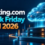 Hosting.com Black Friday deal 2026 with cloud hosting and server illustration