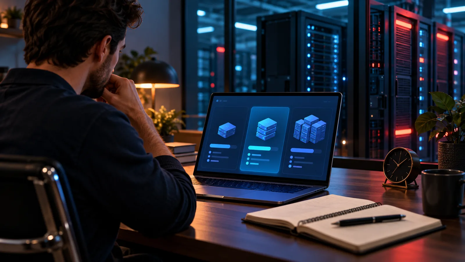 Website owner considering hosting plans and server management needs